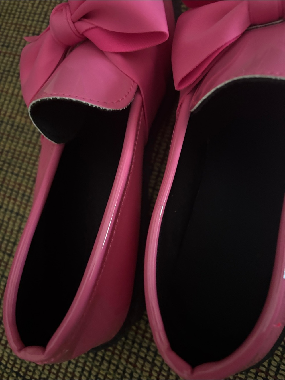 Aitaotain Bubblegum Pink Patent Bow Loafers - EU 40 / US Women's 9 - Picture 6 of 9